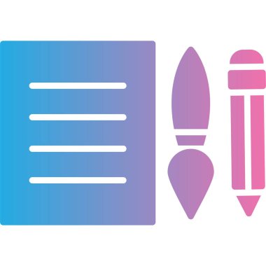 Kalem. Web simgesi basit illüstrasyon