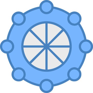 Virüs ikonu. özet virüs vektör simgesi rengi düz izole