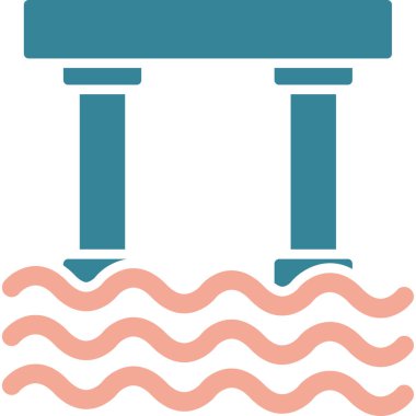 Havuz. Web simgesi basit illüstrasyon