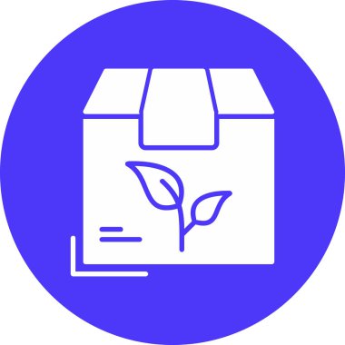 Bir bitki simgesinin vektör illüstrasyonu