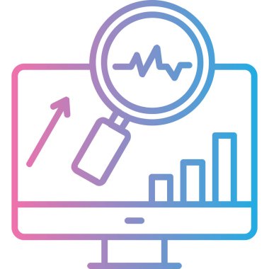 Analizler. Web simgesi basit illüstrasyon