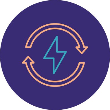 Elektrik simgesinin vektör illüstrasyonu