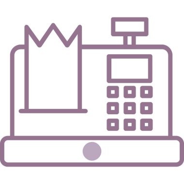 hesap makinesi ve para simgesi, finansman bağlantılı vektör illüstrasyonu.