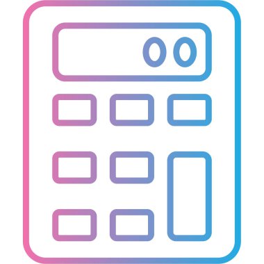 Hesap makinesi. Web simgesi basit illüstrasyon