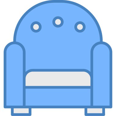 Koltuk. Web simgesi basit illüstrasyon