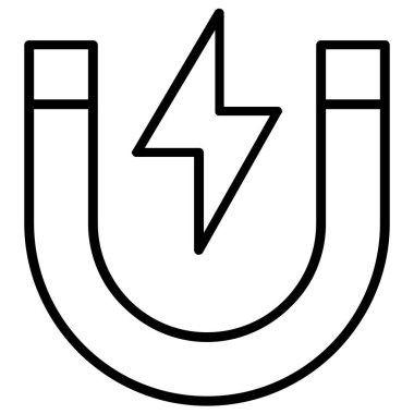 elektrik voltaj simgesi ana hatlar biçiminde