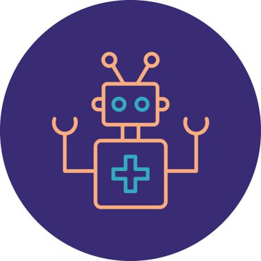 Robot simgesinin vektör illüstrasyonu