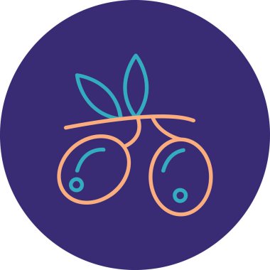 Kiraz. Web simgesi basit illüstrasyon