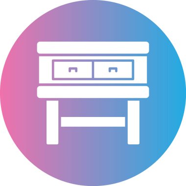 Mobilya. Web simgesi basit illüstrasyon