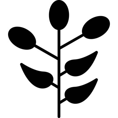 Bitki. Web simgesi basit illüstrasyon