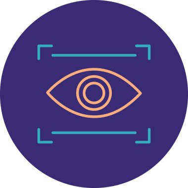 Göz simgesinin vektör illüstrasyonu