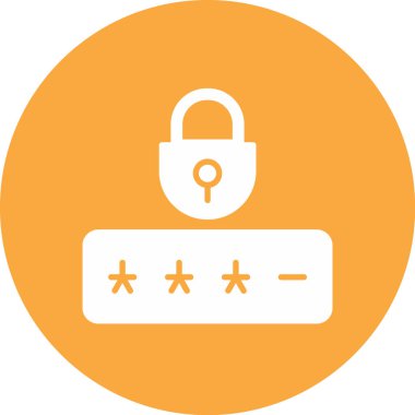 parola ikonu vektör illüstrasyonu