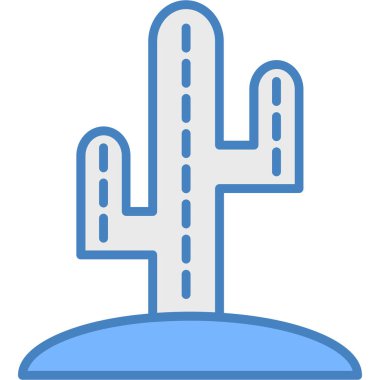 Ana hatlarıyla kaktüs kaktüsü ikonu