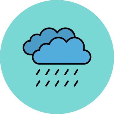 yağmur ikonu vektör illüstrasyonu