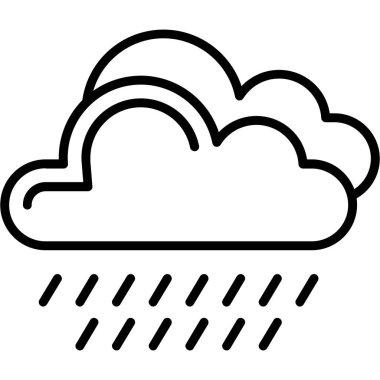 yağmur ikonu vektör illüstrasyonu