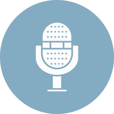 Bir mikrofon simgesinin vektör çizimi