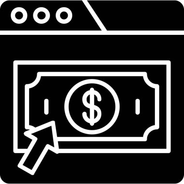 para dolar simgesi, vektör illüstrasyonu