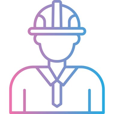 Mühendis. Web simgesi basit illüstrasyon