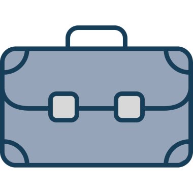 bavul ikonu vektör illüstrasyonu