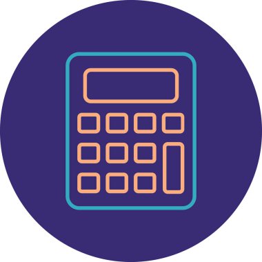 Hesap makinesi. Web simgesi basit illüstrasyon