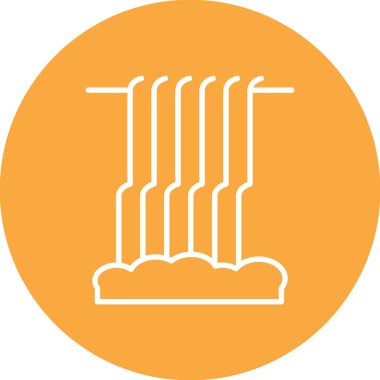 Eşsiz ısıtma radyatörü vektör çizgisi simgesi