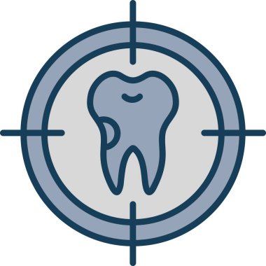 Diş simgesi vektör illüstrasyonu