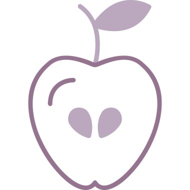 ana hatlarıyla elma meyvesi simgesi