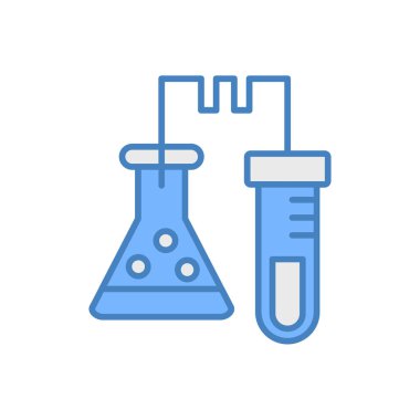 Test tüpleri düz simgeli matara