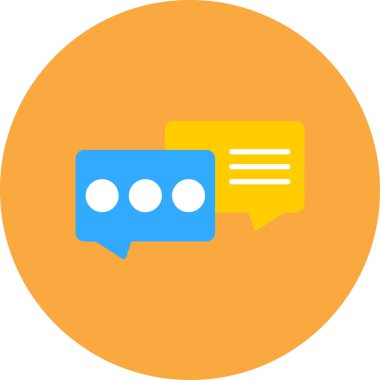 Sohbet mesajı vektör illüstrasyonu