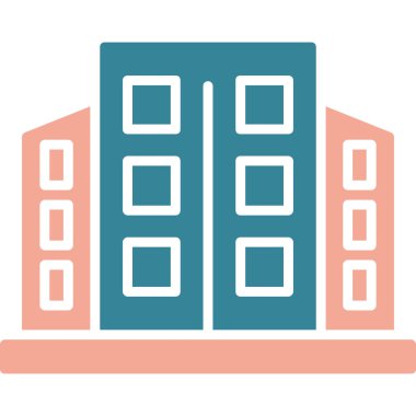 Bina. Web simgesi basit illüstrasyon