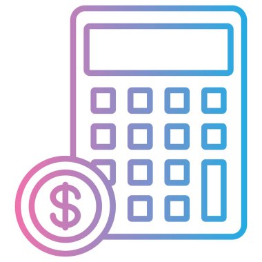 Hesap makinesi. Web simgesi basit illüstrasyon