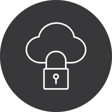 Bulut hesaplama simgesi vektör illüstrasyonu