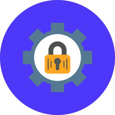 Güvenlik simgesi. düz vektör biçimi.