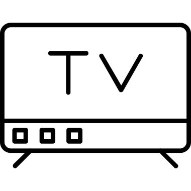 televizyon simgesi vektör illüstrasyonu