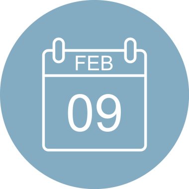 Takvim simgesinin vektör illüstrasyonu