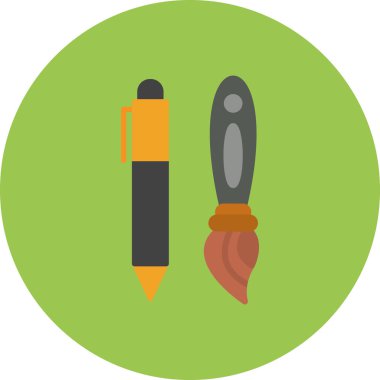 Kalem. Web simgesi basit illüstrasyon