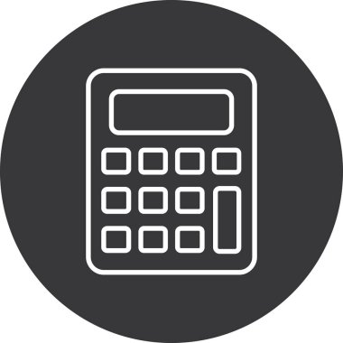 hesap makinesi simgesi vektör illüstrasyonu