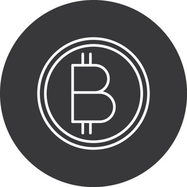 bitcoin. Web simgesi basit illüstrasyon
