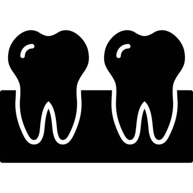 Diş ikonu, vektör illüstrasyonu. diş bakımı