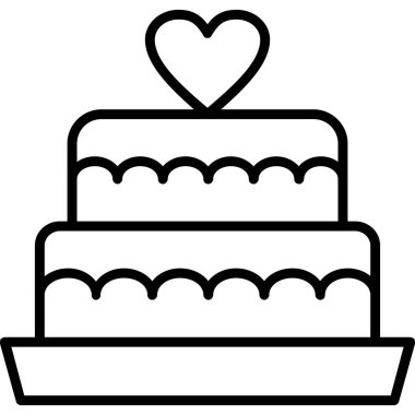 pasta düğün aşk simgesi ana hatlarıyla