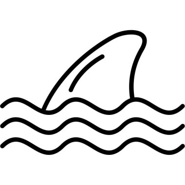 Köpekbalığı simgesi, anahat stili