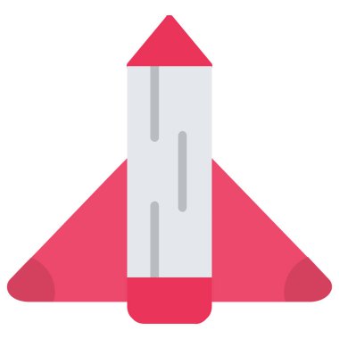 roket vektör simgesi, modern biçim