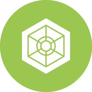 Bir yapboz dairesinin yeşil simgesinin vektör çizimi