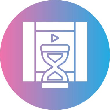 Bir saat simgesinin vektör illüstrasyonu