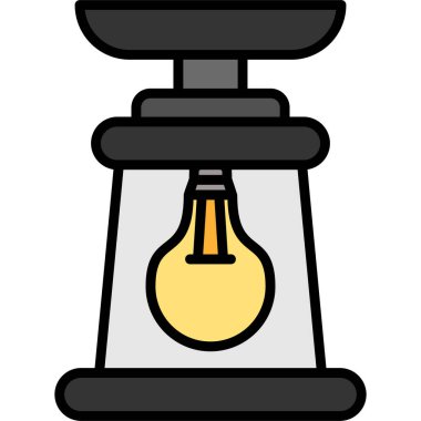 Lamba simgesi. özet ışık ampul vektör simgesi rengi düz izole