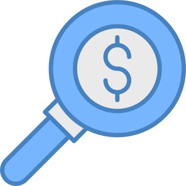 Dolar. Web simgesi basit illüstrasyon