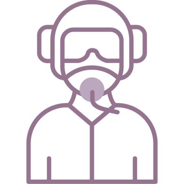 Maskeli bir adamın vektör çizimi