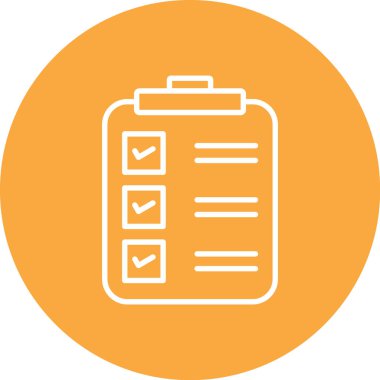 Kontrol listesi vektör simgesi. Basit resimleme