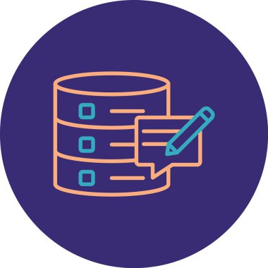 Veri. Web simgesi basit illüstrasyon