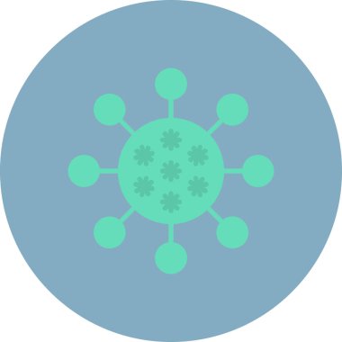 Virüs Vektörü Şekil Simgesi Tasarımı